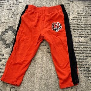 Kids Orange and Black Athletic Pants